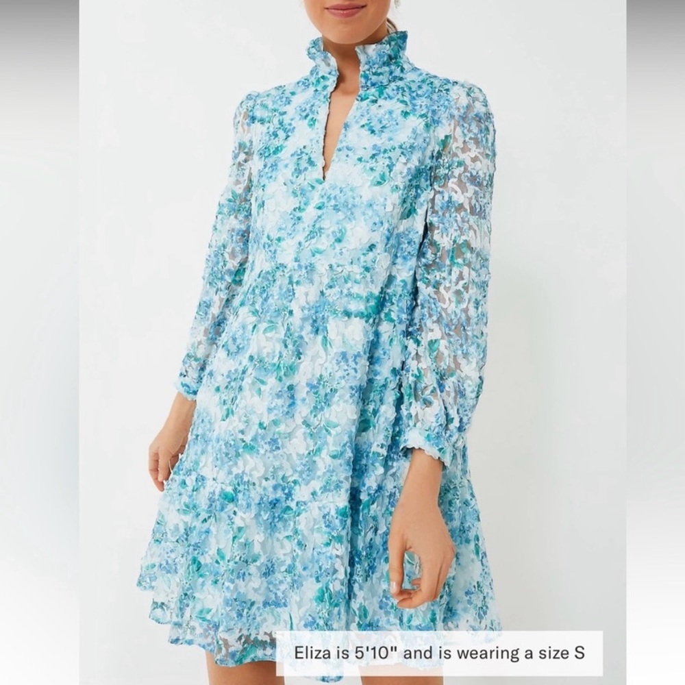 Water's Edge Hydrangea Organza Palmerston Dress